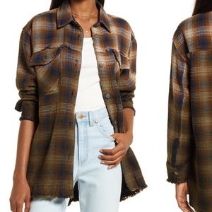 FP plaid shirt jacket